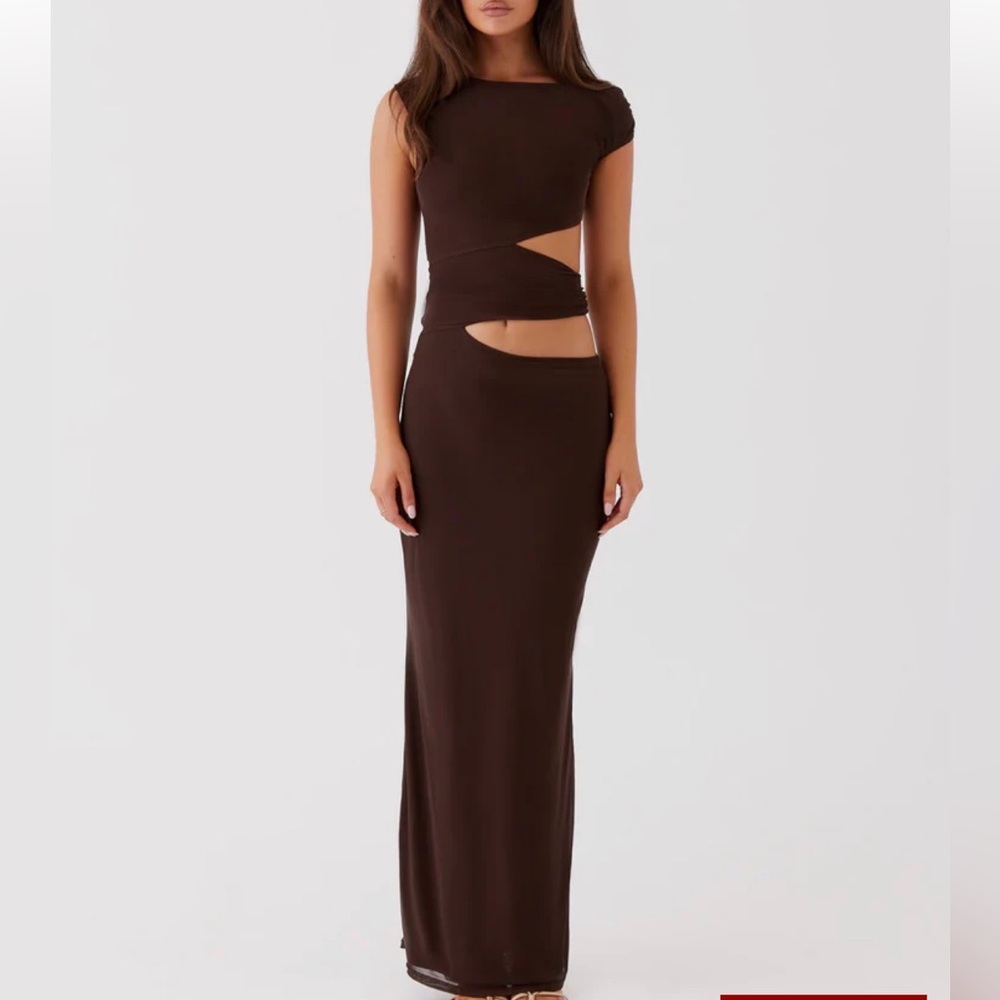 Peppermayo Chocolate Backless Dress